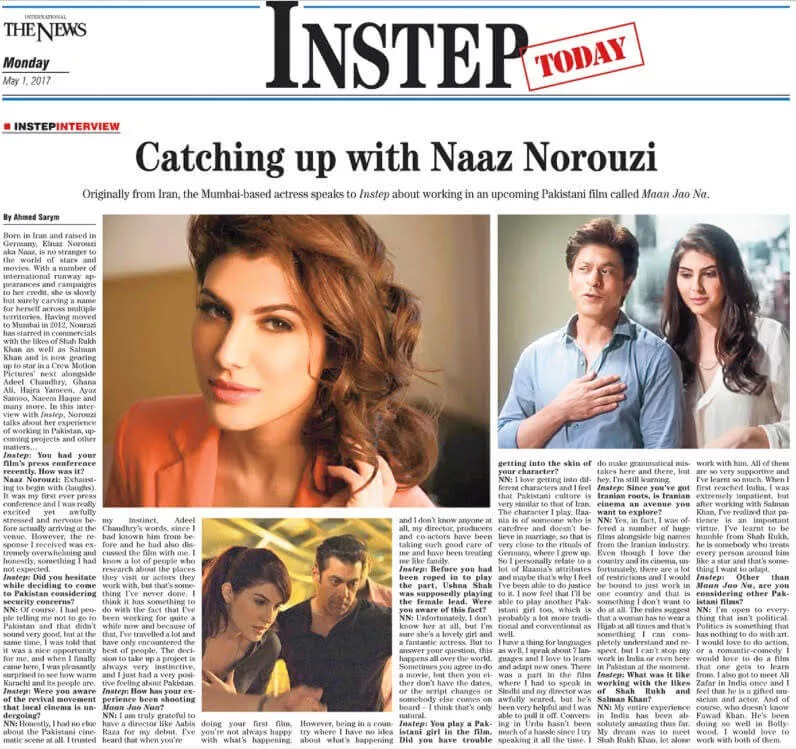 Elnaaz Norouzi InStep Today Interview