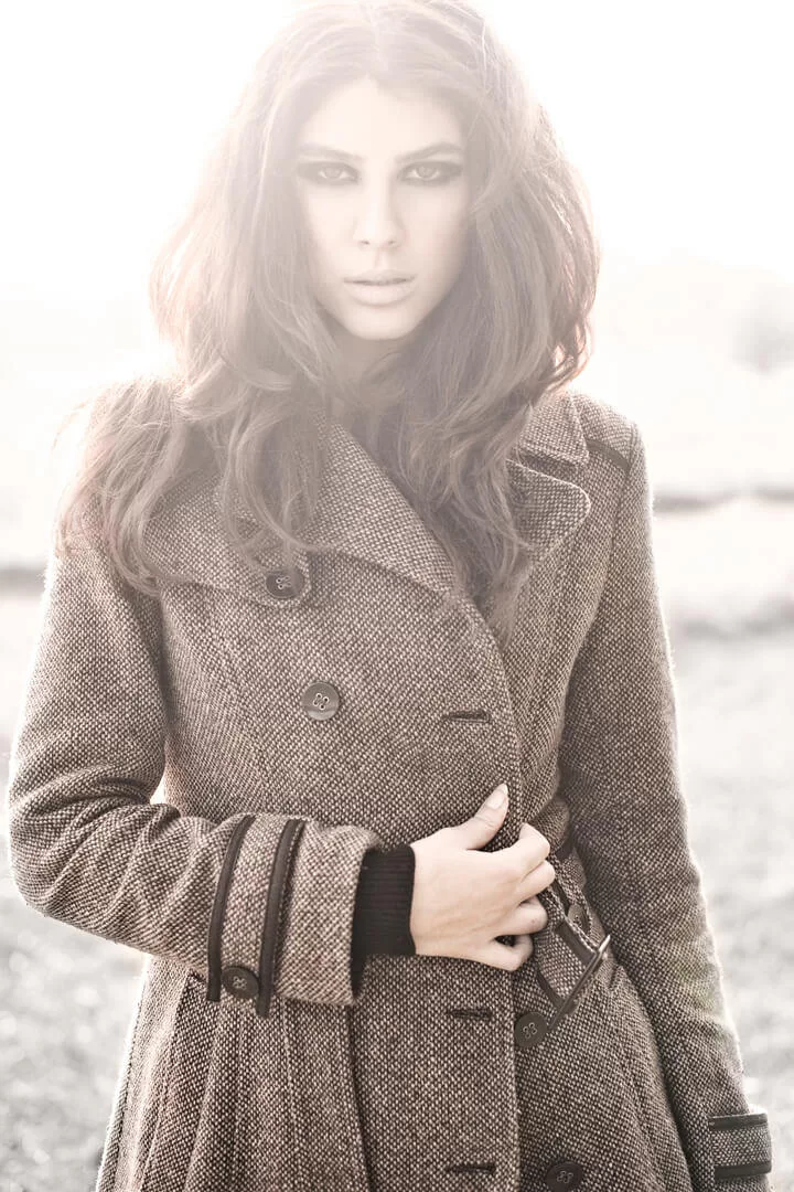 Elnaaz Norouzi Modelling Career Coat