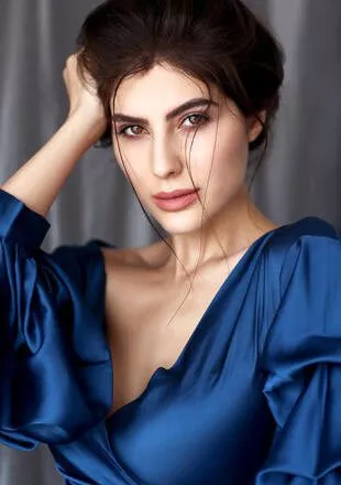 Elnaaz Norouzi Actress Blue Top Sexy